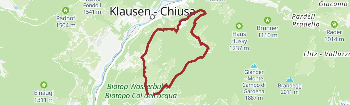 Route map: Laion - Albions - Fraina - Laion
